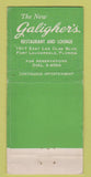 Matchbook Cover Galigher's Restaurant Fort Lauderdale FL WEAR 21 Strike Feature