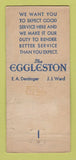 Matchbook Cover - Eggleston Restaurant Rochester NY WORN 21 Strike Feature