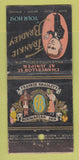 Matchbook Cover Bradley's Roumainian Inn Philadelphia PA WORN 21 Strike Feature