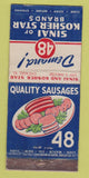 Matchbook Cover - Sinai Kosher Sausage Meat Chicago IL WEAR 21 Strike Feature