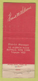 Matchbook Cover - Detroit Alloy Steel MI WEAR 21 Strike Feature