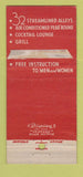 Matchbook Cover - Harigold Arcade Bowling Chicago IL 21 Strike Feature