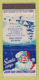 Matchbook Cover - Rochester Savings NY Christmas 21 Strike Feature