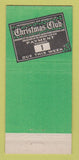 Matchbook Cover - Rochester Savings NY Christmas 21 Strike Feature
