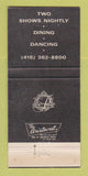 Matchbook Cover - Fairmont Hotel San Francisco CA Venetian Room 30 Strike