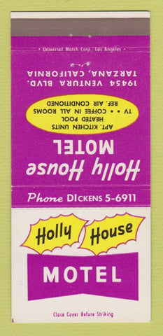 Matchbook Cover - Holly House Motel Tarzana CA 30 Strike
