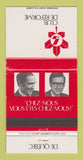 Matchbook Cover - Club De Reforme QC Quebec Election WEAR 30 Strike
