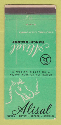 Matchbook Cover - Alisal Ranch Resort Solvang CA WEAR 30 Strike