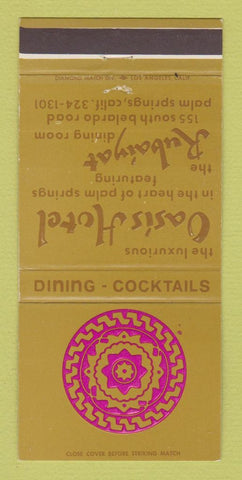 Matchbook Cover - Oasis Hotel Palm Springs CA 30 Strike