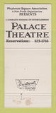 Matchbook Cover - Palace Theatre  30 Strike