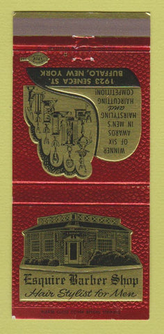 Matchbook Cover - Esquire Barber Shop Hair Salon Buffalo NY 30 Strike