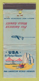 Matchbook Cover - Pan Am American Airlines DISPLAY WORN 30 Stick