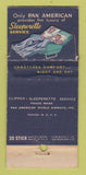 Matchbook Cover - Pan Am American Airlines DISPLAY WORN 30 Stick
