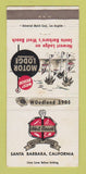 Matchbook Cover - West Beach Motor Lodge Santa Barbara CA 30 Strike