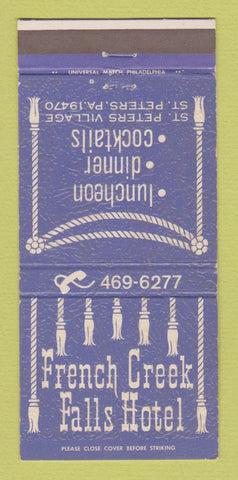 Matchbook Cover - French Creek Falls Hotel St Peters PA 30 Strike