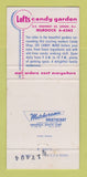 Matchbook Cover - Loft's Candy Garden Union NJ 30 Strike