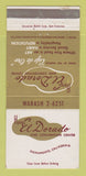Matchbook Cover - Hotel El Dorado Sacramento CA 30 Strike