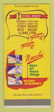 Matchbook Cover - Necchi Sewing Machines Walt Hunt's Hastings NE 30 Strike