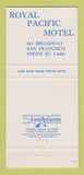 Matchbook Cover - Royal Pacific Hotel San Francisco CA 30 Strike