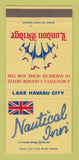 Matchbook Cover - Nautial Inn London Bridge Lake Havasu City AZ 30 Strike