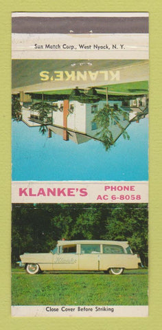 Matchbook Cover - Klanke's Ambulance Lakewood OH WEAR 30 Strike