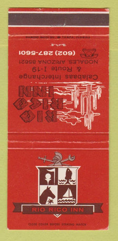 Matchbook Cover - Rio Rico Inn Nogales AZ Big Rico Inn 30 Strike