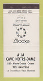 Matchbook Cover - Expo 67 1967 A La Cave Notre Dame QC 30 Strike