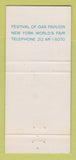 Matchbook Cover - 1964 New York World's Fair Festival Restaurant 30 Strike