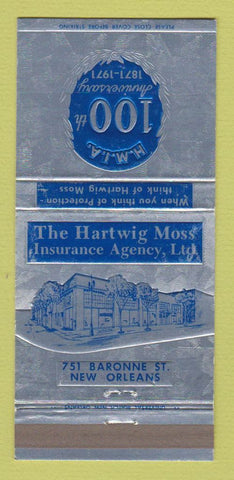 Matchbook Cover - Hartis Moss Insurance New Orleans LA 1971 30 Strike