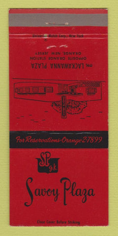Matchbook Cover - Savoy Plaza Orange NJ restaurant 30 Strike