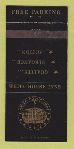 Matchbook Cover - White House Inns Atlanta Charlotte Baton Rouge 30 Strike