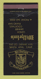 Matchbook Cover - Wilhelm's Restaurant Santa Ana CA WEAR 30 Strike