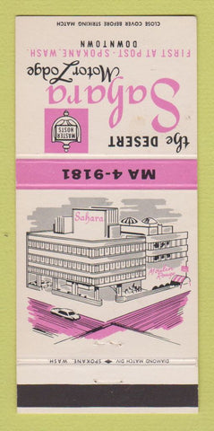 Matchbook Cover - Desert Sahara Motor Lodge Spokane WA 30 Strike