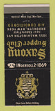 Matchbook Cover - Saxony Supper Club Brooklyn NY 30 Strike