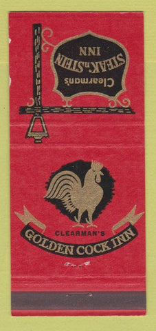 Matchbook Cover - Clearman's Steak Golden Cock Pico Rivera CA 30 Strike