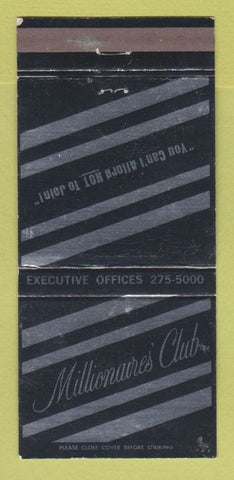 Matchbook Cover - Millionaires' Club Chicago IL WEAR 30 Strike