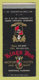 Matchbook Cover - Kings Inn Motor Hotel Huntsville AL 30 Strike
