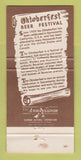 Matchbook Cover - Scheidel's Bavaria German Restaurant Sacramento CA 30 Strike
