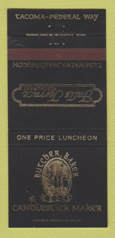 Matchbook Cover - Butcher & Baker Candlestick Maker Tumwater WA 30 Strike