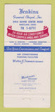 Matchbook Cover - Jenkins Funeral Home Westlake OH 30 Strike