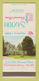 Matchbook Cover - Saxton Funeral Home Lakewood OH 30 Strike