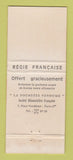 Matchbook Cover - Coulon Product Cattle? France WEAR