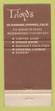 Matchbook Cover - Lloyd's Running Springs CA Restaurant 30 Strike