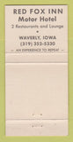 Matchbook Cover - Bushy Tail Lounge Red Fox Inn Waverly IA 30 Strike