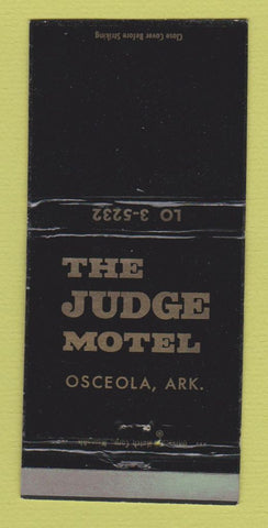 Matchbook Cover - Judge Motel Osceola AR 30 Strike
