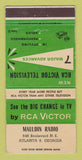 Matchbook Cover - RCA TV Mauldin Radio Atlanta GA 30 Strike