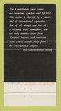 Matchbook Cover - The Constellation Toronto Rexdale ON 30 Strike
