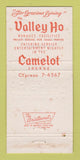 Matchbook Cover - Valley Ho Restaurant San Diego CA 30 Strike