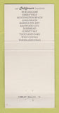 Matchbook Cover - Charley Brown's Steak Lobster Burlingame CA 30 Strike
