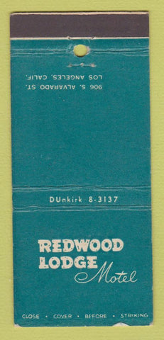 Matchbook Cover - Redwood Lodge Motel Los Angeles CA 30 Stick